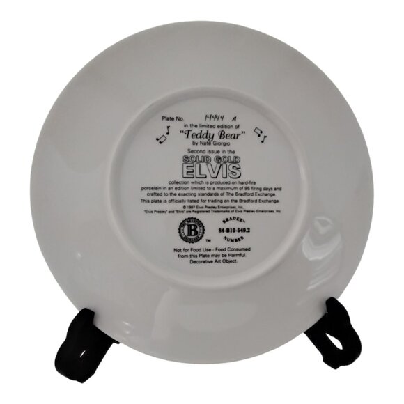 Elvis Presley "Teddy Bear" Bradex Plate No. 14444A Limited Edition 1997 - Picture 3 of 4
